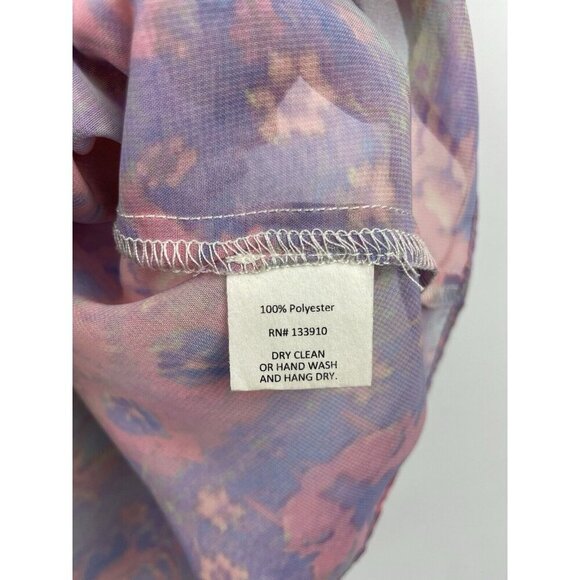 Show Me Your Mumu Chiquita Multicolor Watercolor Sheer Flowy Off Shoulder Top M - Picture 3 of 6